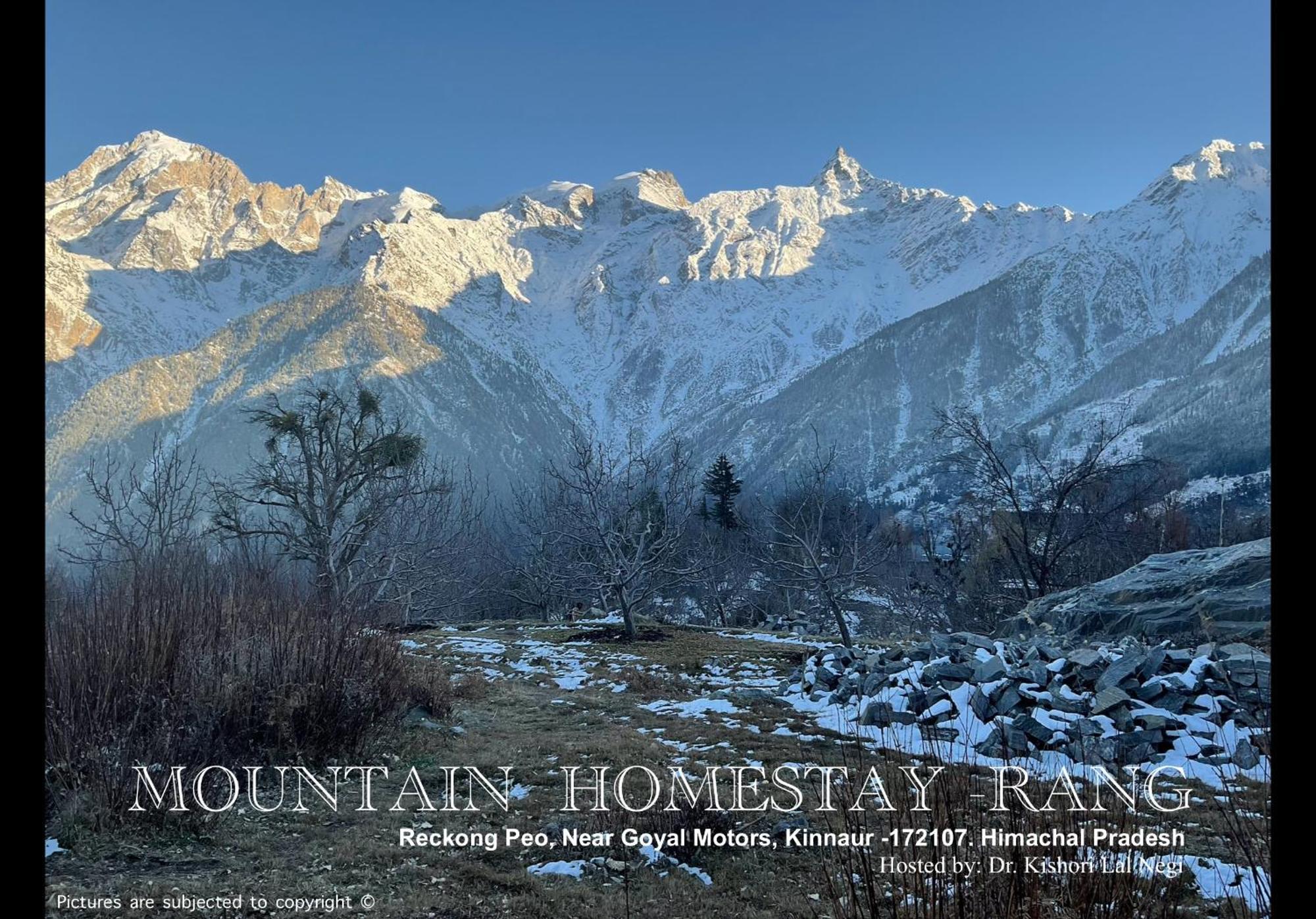 Mountain Home Stay -Rang, At Reckong Peo - Kalpa, Near Goyal Motors, Way To Petrol Pump At Itbp Quarters ภายนอก รูปภาพ